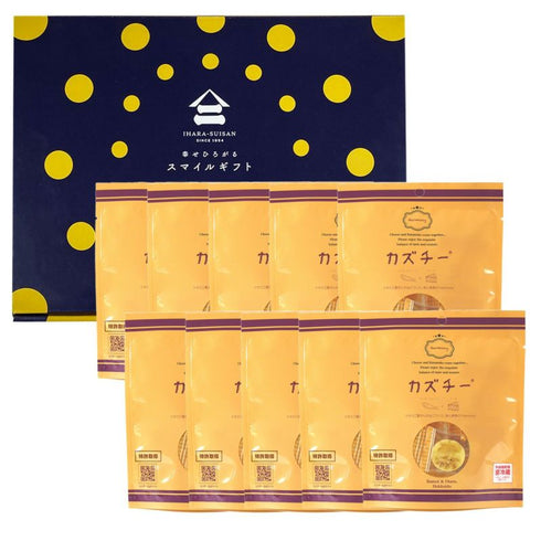 井原水産|専用ギフトBOX【スマイルギフト大】カズチー10袋セット