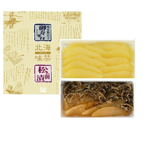 井原水産|北海味栞 250g 2品【味付数の子・松前漬】箱入