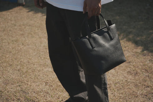 NO SIGN|レザー トートバッグ M ブラック