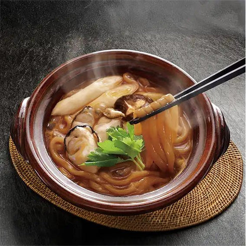 かなわ|土手うどんと揚げてるかきフライ