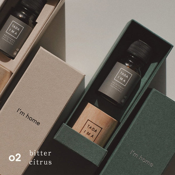 TADAIMA AROMA|02 bitter citrus 10ml & wood aroma dish【 BOX 付き 】