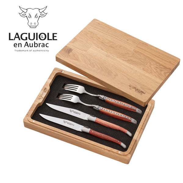 LAGUIOLE en Aubrac/ラギオール アン オブラック|ローズウッド ナイフ&フォークペア