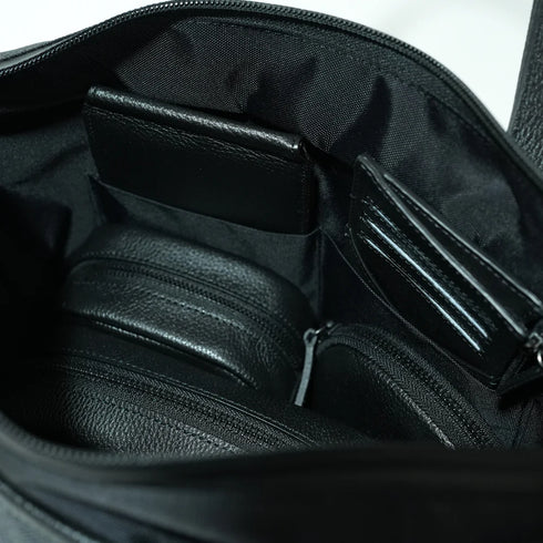 NO SIGN|レザー トートバッグ M ブラック