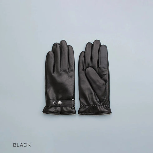 KURODA|No.BR14201M4 【MEN】 Italian Sheep Belted- Touch Panel 24cm Black