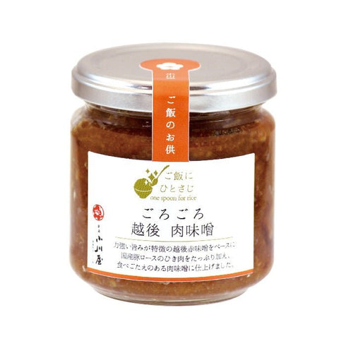 小川屋|「ミックス/5種セット」ご飯にひとさじ詰合せ(ごろごろ越後肉味噌×1瓶、鶏とえのきのすき焼き×1瓶、しっとり海鮮ふりかけ×1瓶、紅さけ荒ほぐし×1瓶、さけ焼漬ほぐし×1瓶)