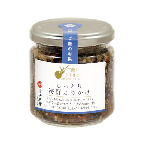 小川屋|「ミックス茶漬入り/6種セット」ご飯にひとさじ詰合せ(ごろごろ越後肉味噌×1瓶、鶏とえのきのすき焼き×1瓶、しっとり海鮮ふりかけ×1瓶、さけ焼漬ほぐし×1瓶、さけ茶漬×1瓶、紅さけ荒ほぐし×1瓶)