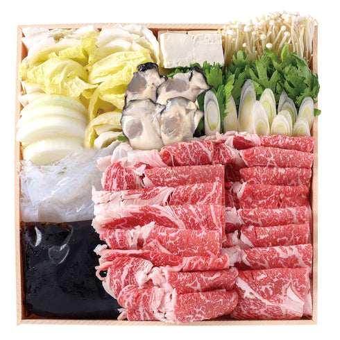 廣島料理専門酔心/牡蠣入り国産牛すき焼きセット(4人前)