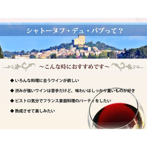 ソムリエ|シャトーヌフ・デュ・パプ・ルージュ ドメーヌ・ド・クリスティア 2021年 フランス ローヌ 赤ワイン フルボディ 750ml