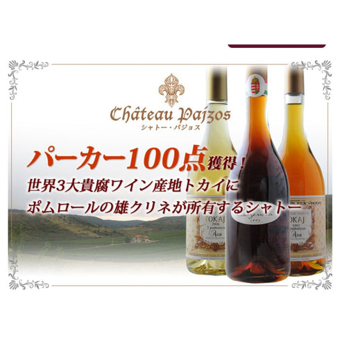ソムリエ|トカイ・アスー・6プットニョシュ シャトー・パジョス 2016年 ハンガリー トカイ 白ワイン 極甘口 500ml
