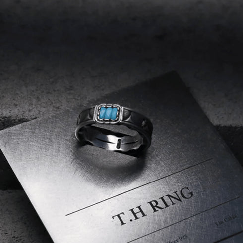 HENU|T.H RING|Turquoise × Silver Ring x thread