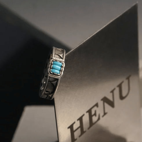 HENU|T.H RING|Turquoise × Silver Ring x thread