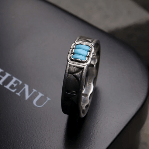 HENU|T.H RING|Turquoise × Silver Ring x thread