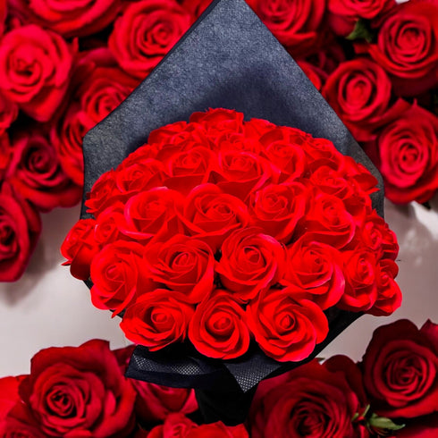 SAVON ROSE|ルビーレッド S(50本) サヴォンローズ 花束