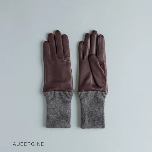 KURODA|No.BR14801L4【WOMEN】 Italian Sheep Cuffs 19cm Aubergine