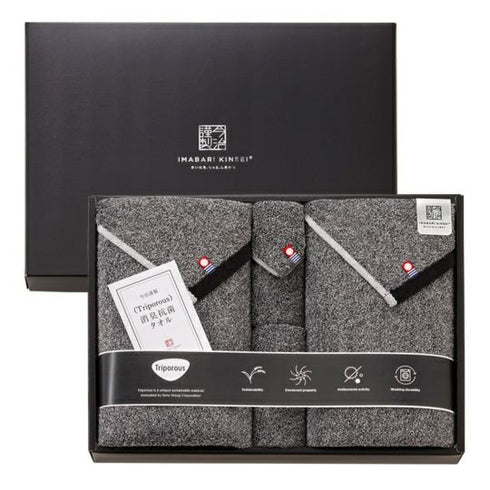 今治謹製 |消臭抗菌フェイスタオル・ハンカチ2枚セット(フェイスタオル2枚 ハンカチタオル2枚)