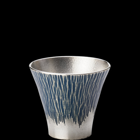 大阪錫器|富士山ぐい呑み 青・朱ペア