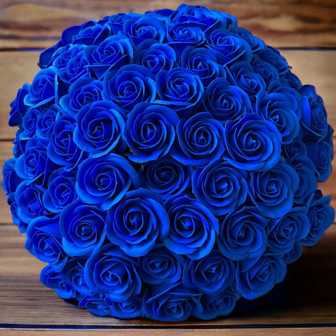 SAVON ROSE|ロイヤルブルー L(100本) サヴォンローズ 花束