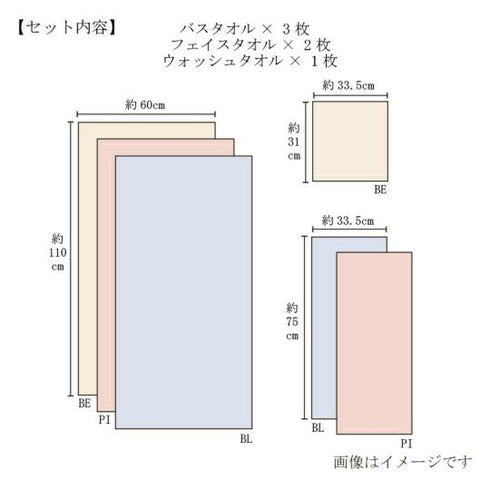 今治謹製 |紋織タオルセット (バスタオル3枚・フェイスタオル3枚・ウォッシュタオル3枚)