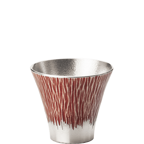 大阪錫器|富士山ぐい呑み 青・朱ペア