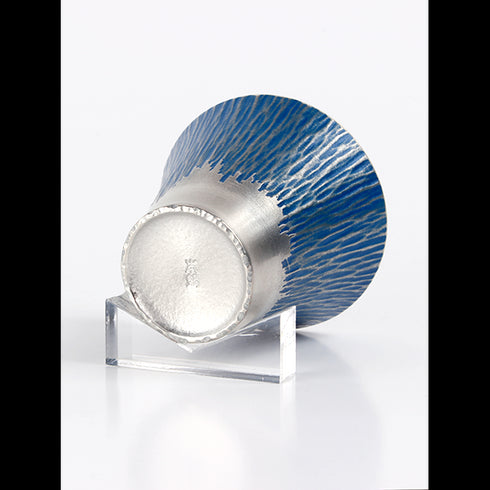 大阪錫器|富士山ぐい呑み 青・朱ペア