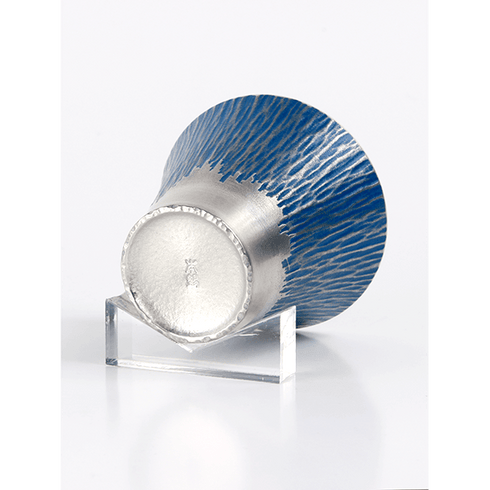 大阪錫器|富士山ぐい呑み 青・朱ペア