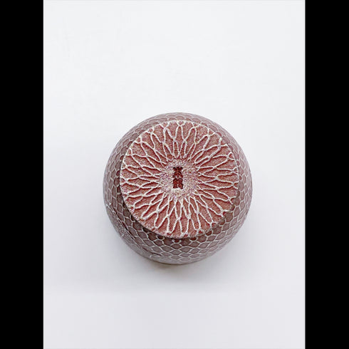 大阪錫器|ぐい呑み 鯛網 白・朱ペア