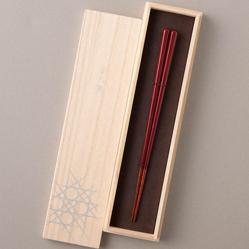 HASHIKURA MATSUKAN/漆塗分正八箸|越前漆器の美しさと唐木の持ち心地|サティーネ 八角
