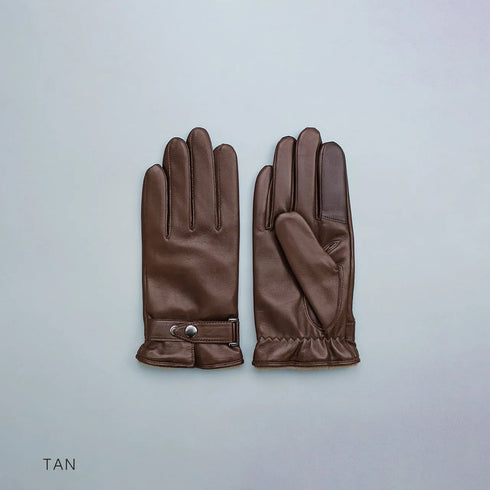 KURODA|No.BR14201M4 【MEN】 Italian Sheep Belted- Touch Panel 23cm Tan