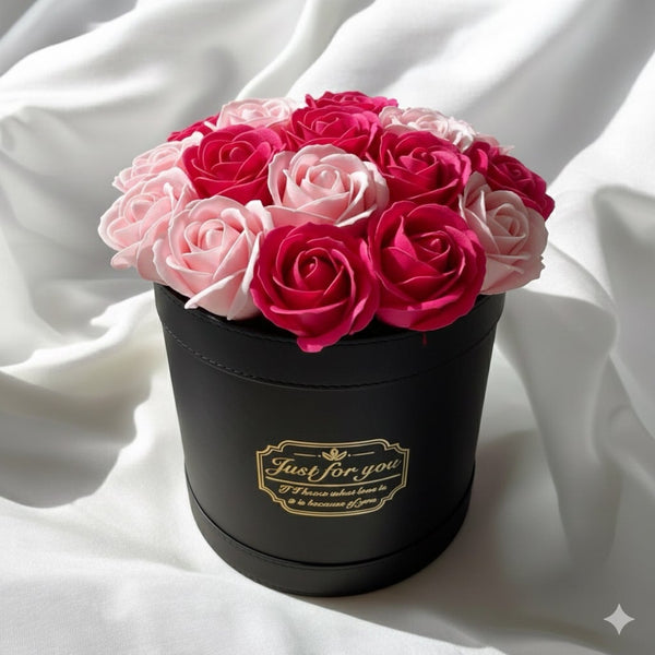 SAVON ROSE|ダブルピンク F(20本) サヴォンローズ レザーフラワーボックス