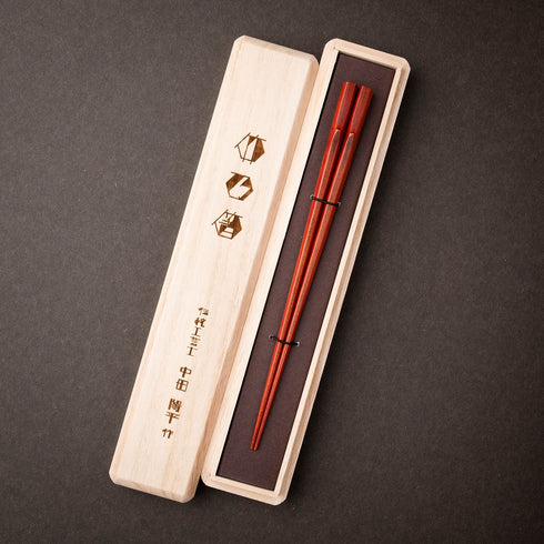 HASHIKURA MATSUKAN/六角竹乃箸 朱