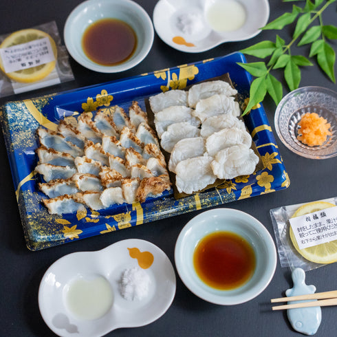 成城ふぐアトリエ |萩産真ふぐ湯霜・焼霜刺身