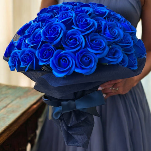 SAVON ROSE|ロイヤルブルー L(100本) サヴォンローズ 花束