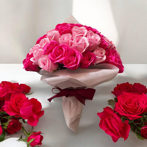 SAVON ROSE|ダブルピンク M(70本) サヴォンローズ 花束