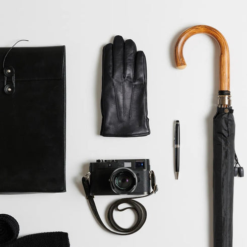 KURODA|No.BR14105M4【MEN】 Italian Sheep - Touch Panel 24cm Black