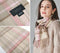 Cashmee|カシミヤ100% ロングマフラータータンチェック ウェーブ オペラモーヴローレンス
