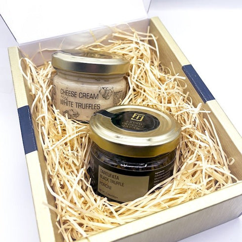 FRESH TRUFFLE JAPAN|白トリュフチーズクリームと黒トリュフポルチーニディップのセット【ギフト箱入り】