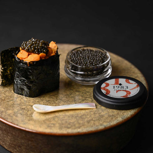 JAPAN CAVIAR|宮崎キャビア1983 バエリ 旨味 (20g) & 伊勢海老(むき身殻付き)450g〜500g セット
