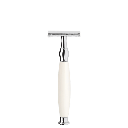 MUHLE|SOPHIST 両刃かみそり/ホワイトポセラン 替刃:両刃