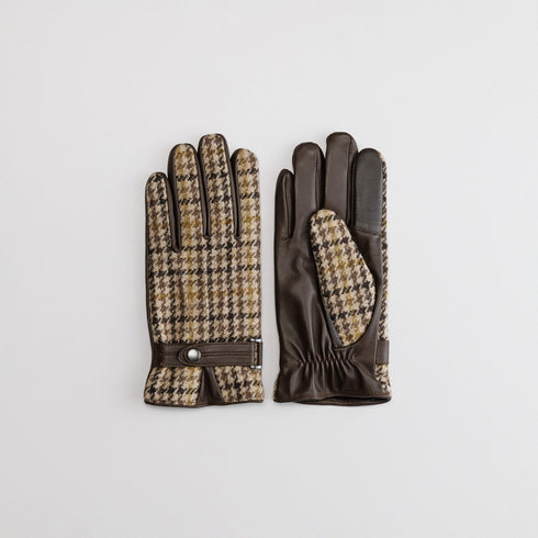 KURODA|No.OB10201M8【MEN】 Harris Tweed グローブ /タッチパネル対応 BR