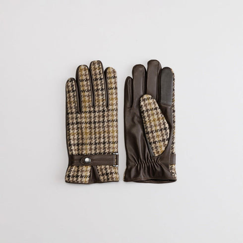 KURODA|No.OB10201M8【MEN】 Harris Tweed グローブ /タッチパネル対応 BR