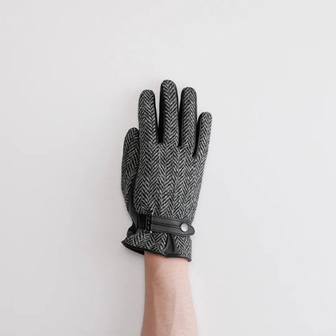 KURODA|No.OB10201M8【MEN】 Harris Tweed グローブ /タッチパネル対応 Herrin NV