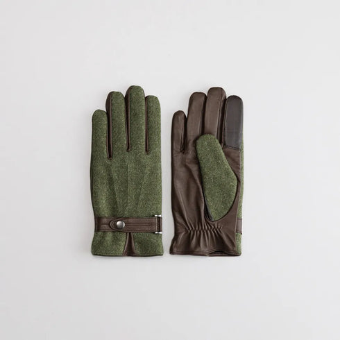 KURODA|No.OB10201M8【MEN】 Harris Tweed グローブ /タッチパネル対応 LGN