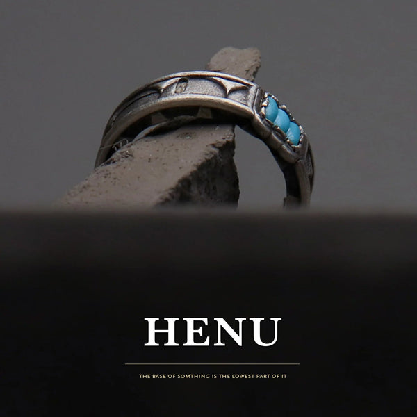 HENU|T.H RING|Turquoise × Silver Ring x thread