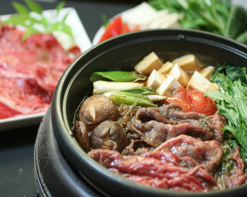 喜良久|黒毛和牛とブランド豚肉のすき焼き肉セット