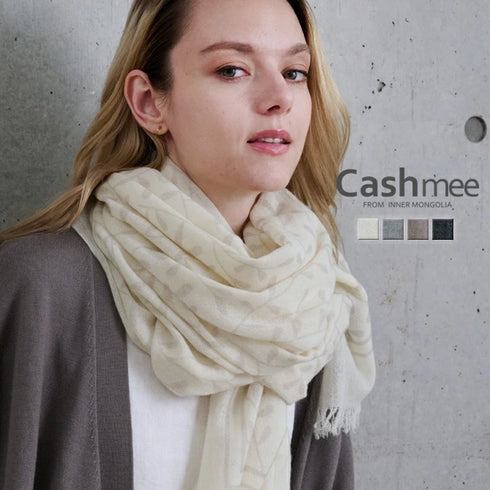 Cashmee|エアリーキャッシュ ストール /airy cash オフホワイト