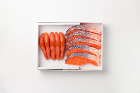 蔵出しめんたい本舗 | 蔵出しめんたいと鮭めんたいの詰め合わせ