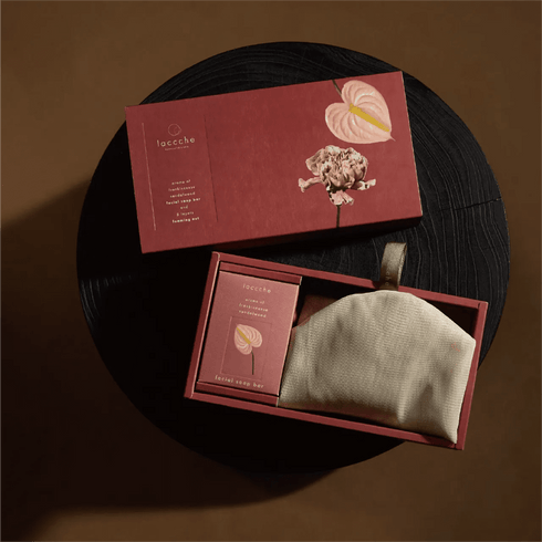 laccche|フェイスケア リチュアルセット(洗顔セット〈泡立てネット・ヴィーガン石けん フェイス〉+シートマスク3種×各3枚)