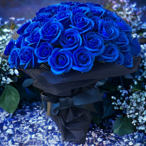 SAVON ROSE|ロイヤルブルー L(100本) サヴォンローズ 花束