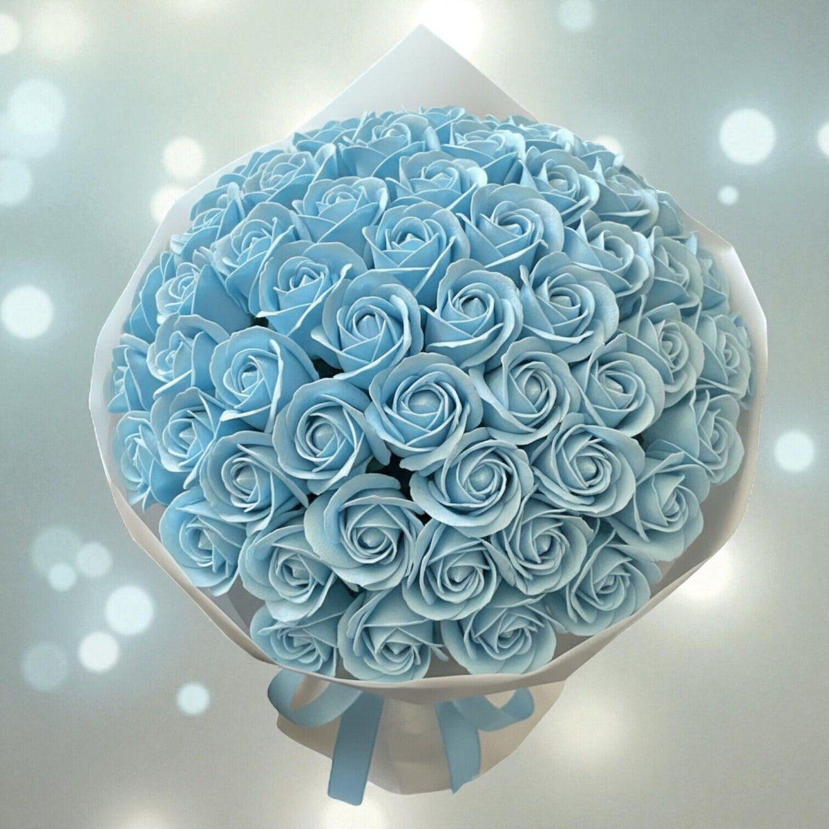 SAVON ROSE｜スカイブルー L(100本) サヴォンローズ 花束 – 高級ナビ