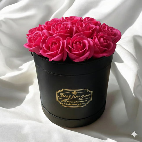 SAVON ROSE|ローズピンク F(20本) サヴォンローズ レザーフラワーボックス